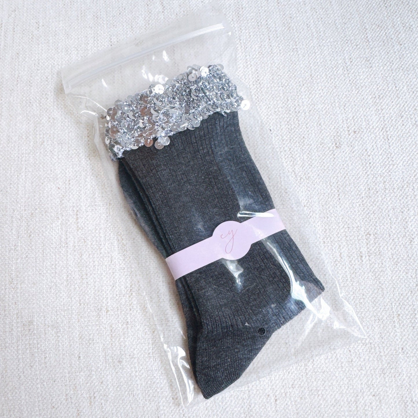 Sequin Chic Shine Top Socks
