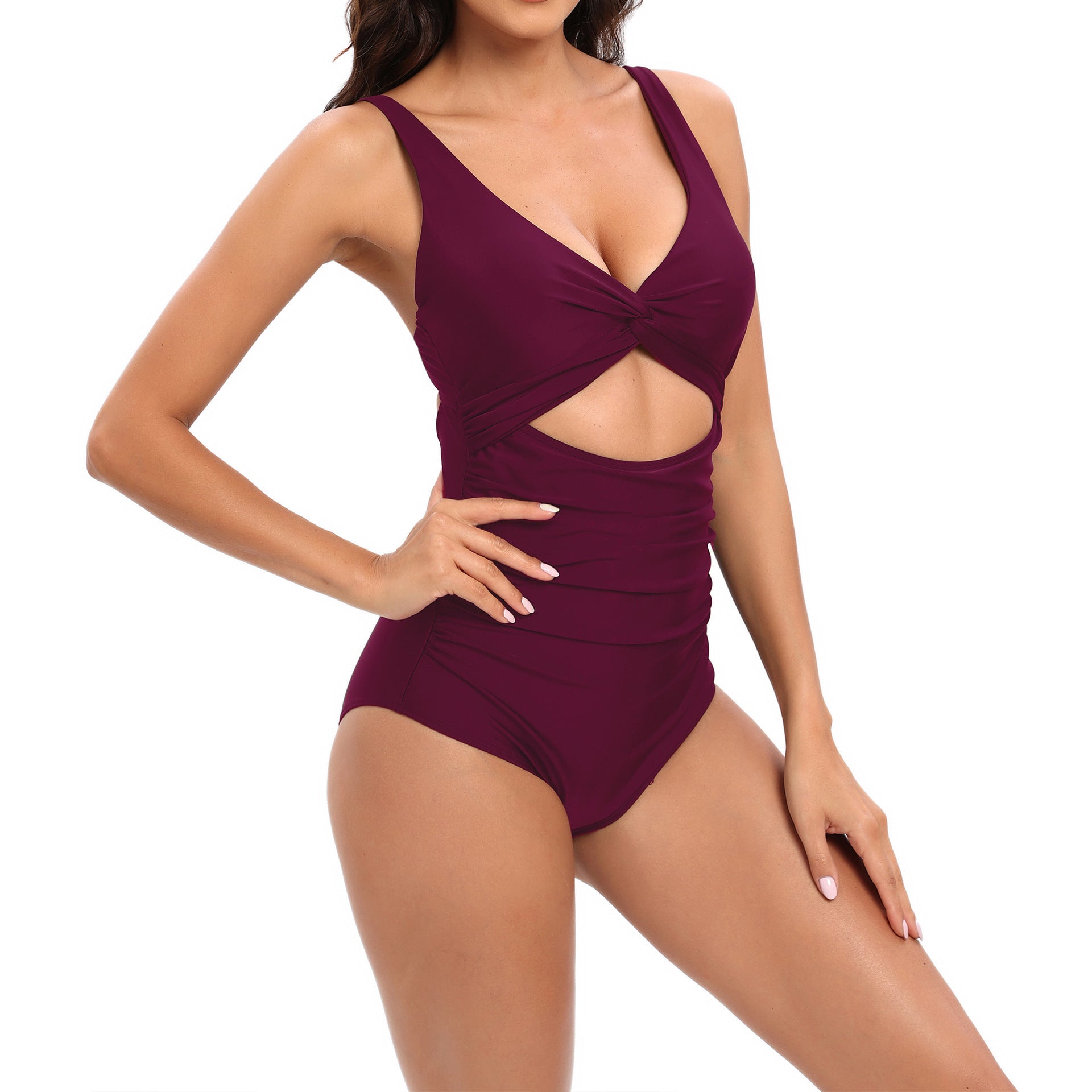 One-Piece Swimsuit with Built-in Pads for Women