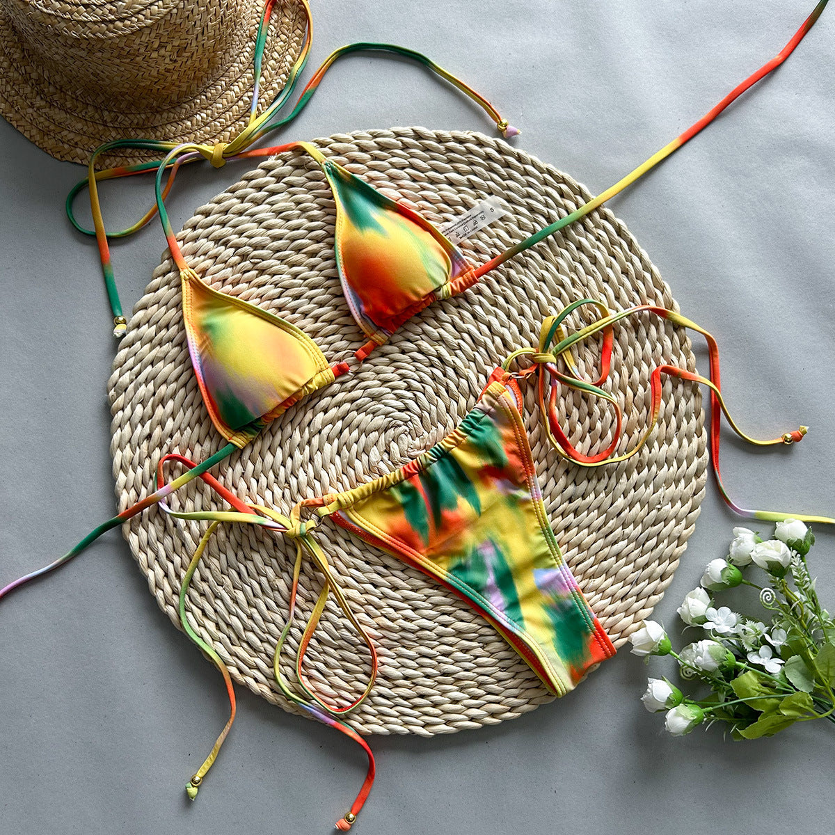 Sexy Bikini  Printed Strap Separate Women's Swimsuit