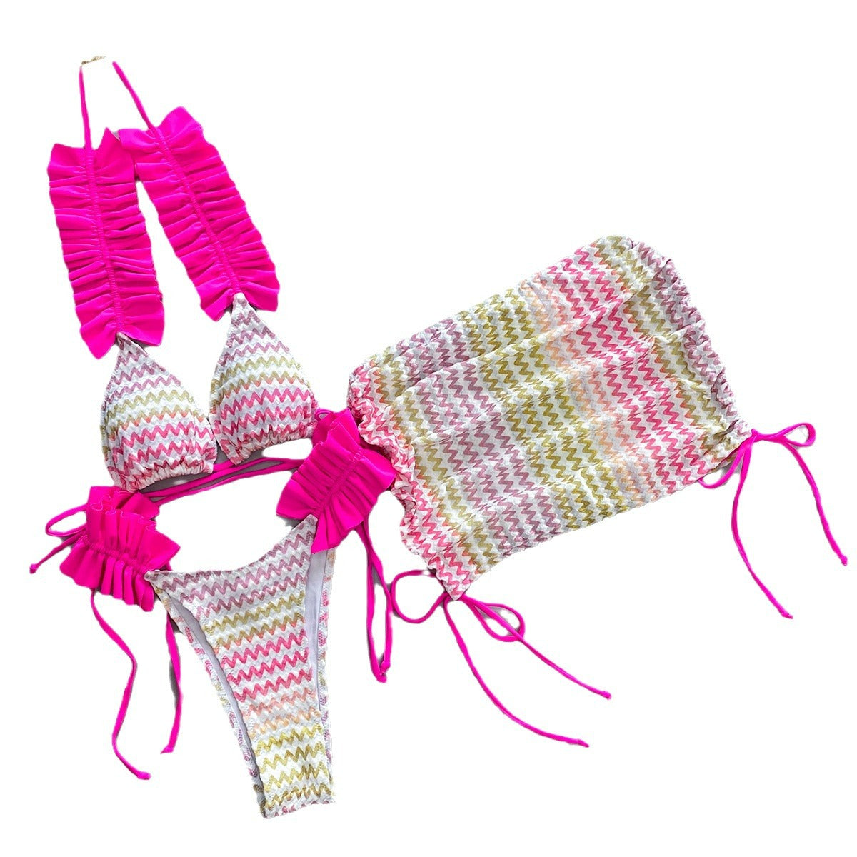 Three-Piece Bikini Set Sexy Women's Swimsuit Two-Piece