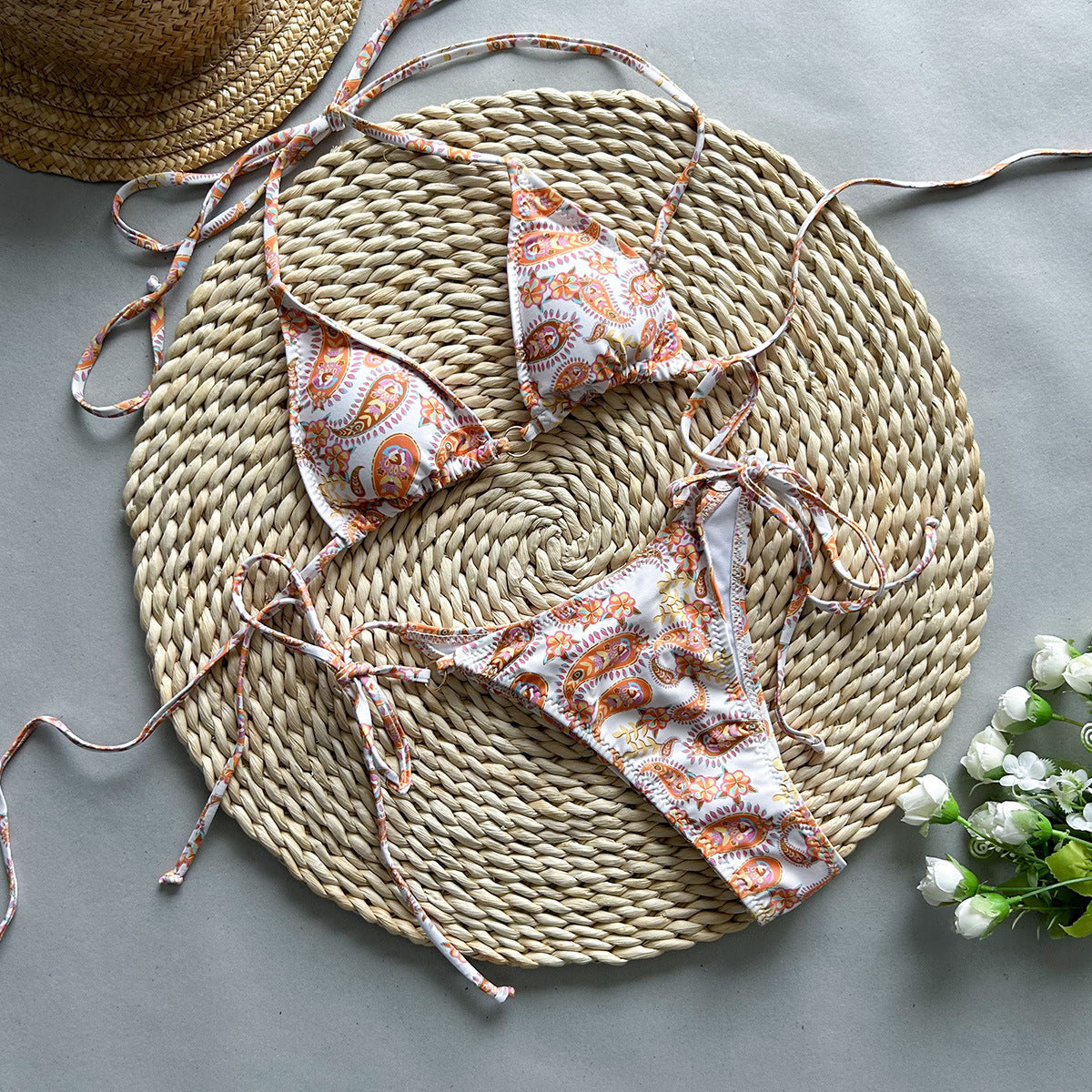 Sexy Bikini  Printed Strap Separate Women's Swimsuit