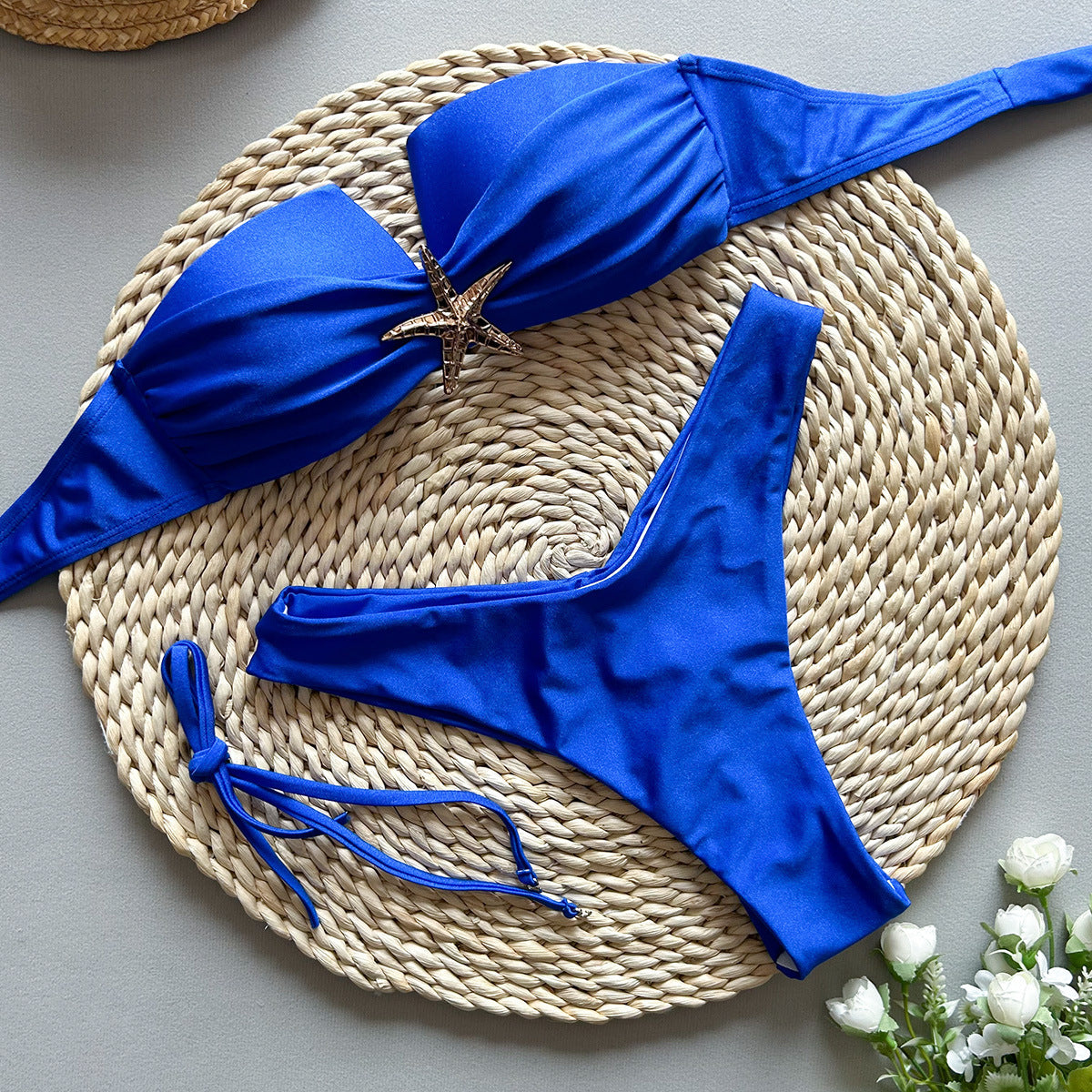 New Bikini Sexy Bikini Tube Top Solid Color  Women's Swimsuit Women's Swimwear