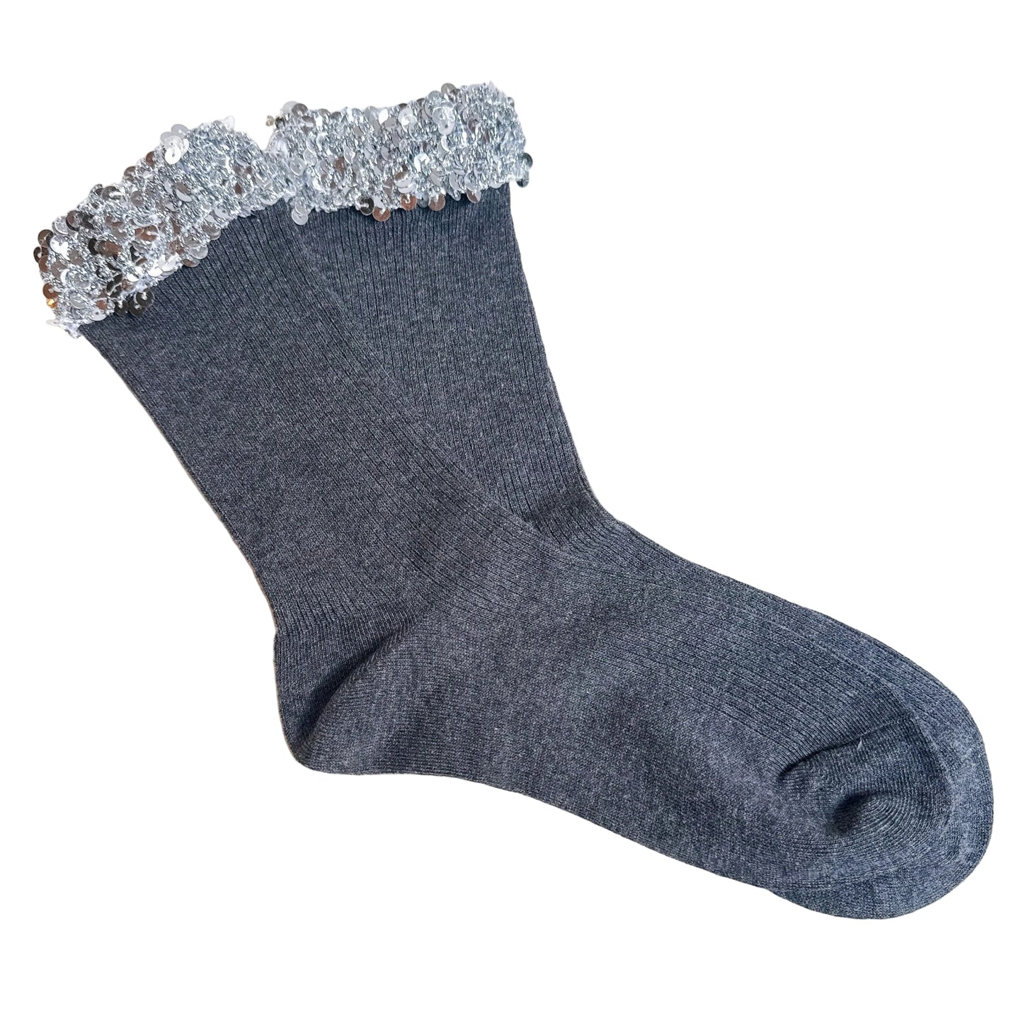 Sequin Chic Shine Top Socks