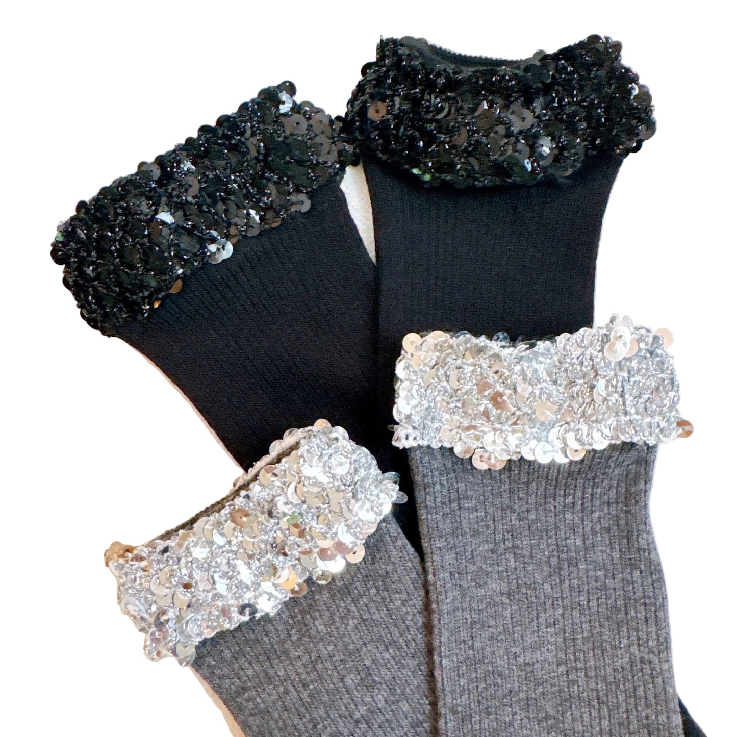 Sequin Chic Shine Top Socks